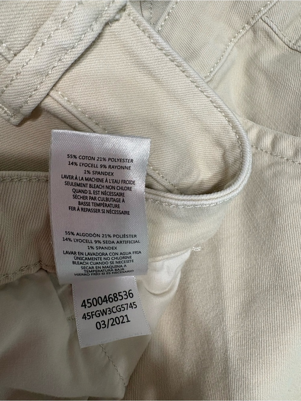 Favorite Daughter Super High Rise Cargo Skinny Ankle Pants Cream Beige Size 32 - Picture 10 of 10